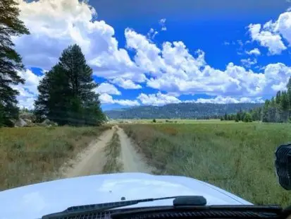 Exploring Monache Meadows.