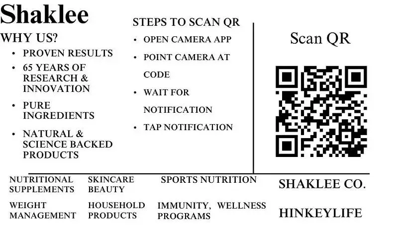 shaklee hinkeylife business card